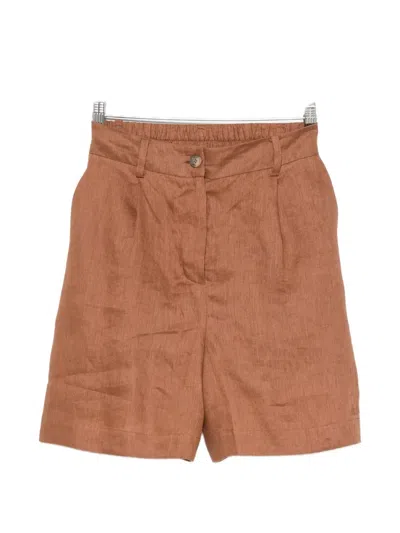 Mc2 Saint Barth Maggy Elasticated-waistband Shorts In Brown