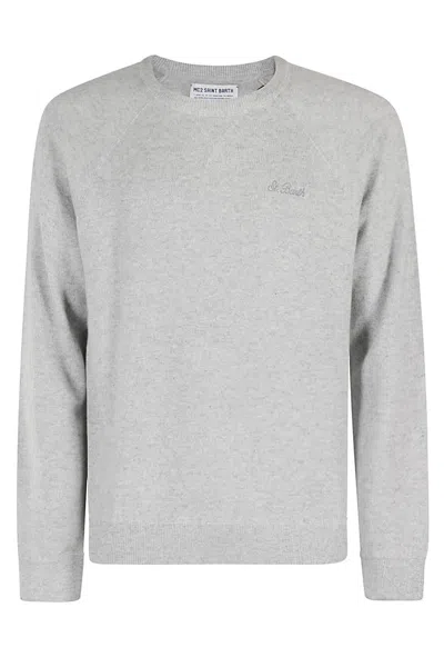 Mc2 Saint Barth Maglia G Collo Taglio Felpa Lana Cash In Grey