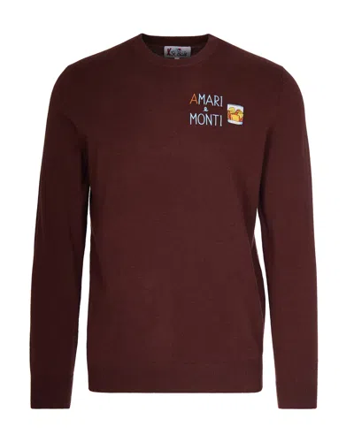 Mc2 Saint Barth Maglia Heron Amari E Monti Marrone In Brown