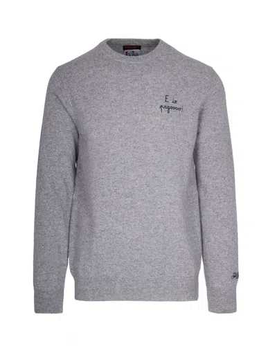 Mc2 Saint Barth Maglia Heron E Io Pagoooo! Grigia In Gray