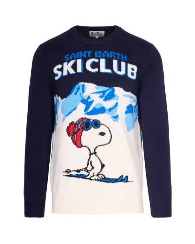 Mc2 Saint Barth Maglia Heron Saint Barth Ski Club Blu In Blue