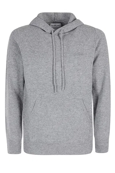 Mc2 Saint Barth Maglia Hoodie Lambswool In Grau