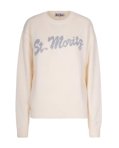 Mc2 Saint Barth Maglia Louise St.moritz Panna In Pink