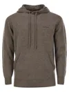 Mc2 Saint Barth Mahony - Hooded Lambswool Jumper In Hazelnut