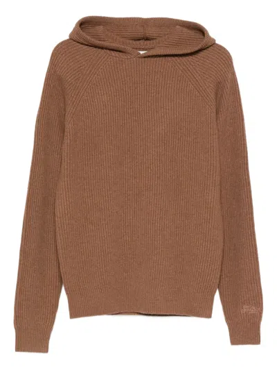 Mc2 Saint Barth Malcolm Wool Hoodie In Brown