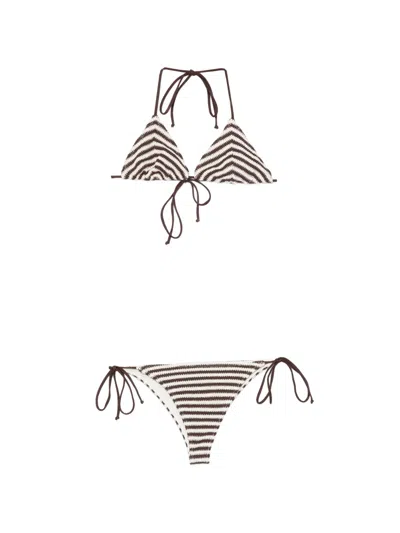 Mc2 Saint Barth Maleah Striped Bikini In Multi