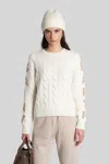 Mc2 Saint Barth Malmo Knitwear In Beige Wool In White