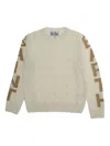Mc2 Saint Barth Malmo Logo-lettering Crew-neck Sweater In Neutral