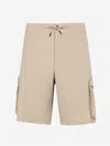 Mc2 Saint Barth Man Beige Bermuda Shorts Deck In White