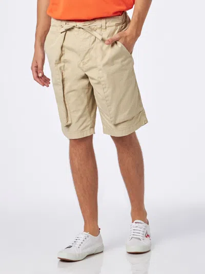 Mc2 Saint Barth Man Beige Bermuda With Side Pockets In Brown