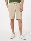 Mc2 Saint Barth Bermuda Chinos With Side Pocket In Beige