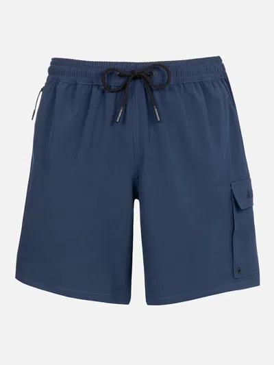 Mc2 Saint Barth Man Blue Comfort Swim Shorts