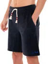 Mc2 Saint Barth Blue Cotton Sponge Shorts In Blue