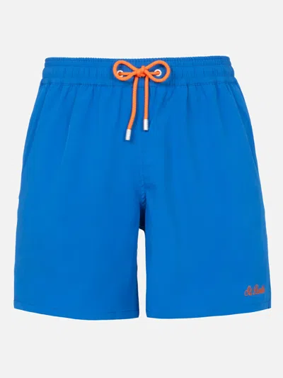 Mc2 Saint Barth Man Bluette Comfort Swim Shorts In Sky