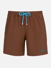 Mc2 Saint Barth Man Brown Comfort Swim Shorts In Brown