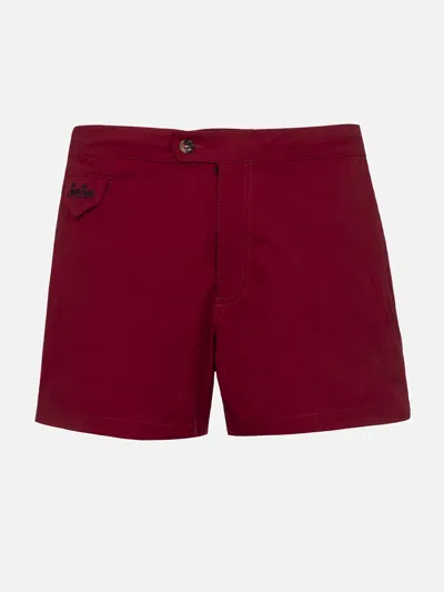 Mc2 Saint Barth Harrys Swim Shorts In Red