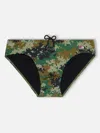 Mc2 Saint Barth Man Camouflage Swim Briefs Cayo In Green