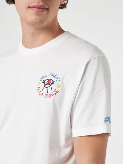 Mc2 Saint Barth X Insulti Luminosi Embroidered T-shirt In White