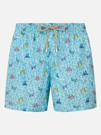 MC2 SAINT BARTH COMFORT LIGHT CLASSIC STRETCH SWIM SHORTS WITH CRABS PRINT