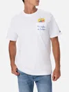 Mc2 Saint Barth Man Cotton T-shirt With Estathé Summer Mood Print And Embroidery Estathé® Special Edition In White