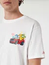 Mc2 Saint Barth Man Cotton T-shirt With Cryptopuppets Good Fellas Placed Print Cryptopuppets Special Edition In White