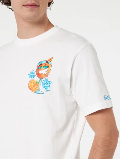 MC2 SAINT BARTH MAN COTTON T-SHIRT WITH CRYPTOPUPPETS SPRITZ FRONT AND BACK PLACED PRINT CRYPTOPUPPETS SPECIAL EDITI
