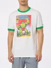 Mc2 Saint Barth Man Cotton T-shirt With Hulk Print Marvel Special Edition In White