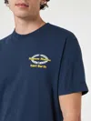 Mc2 Saint Barth Man Cotton T-shirt With Magnum Marine Print Magnum Marine Special Edition In Blue