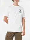 Mc2 Saint Barth Man Cotton T-shirt With Mickey Mouse Print And Embroidery Disney Special Edition In White