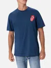 Mc2 Saint Barth Man Cotton T-shirt With Rolling Stones Front And Back Placed Print Rolling Stones Special Edition In Blue