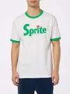 Mc2 Saint Barth Man Cotton T-shirt With Sprite Print Coca-cola® Special Edition In White