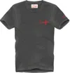 Mc2 Saint Barth Man Black T-shirt With Embroidery In Black