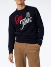 Mc2 Saint Barth Gin Tonic Wool And Cashmere Blend Jumper In Blue
