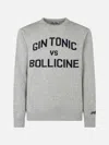 Mc2 Saint Barth Gin Vs Bollicine Jumper In Wool And Cashmere Blend In Grey