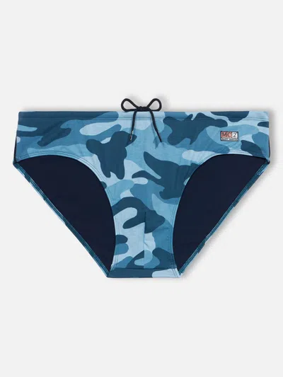 MC2 SAINT BARTH MAN DENIM CAMOUFLAGE SWIM BRIEFS CAYO