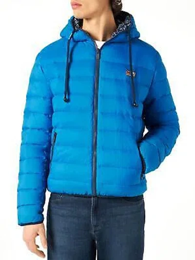 Pre-owned Mc2 Saint Barth Man Double Face Down Jacket In Blue