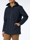 Mc2 Saint Barth Man Hooded Blue Voyager Parka Jacket