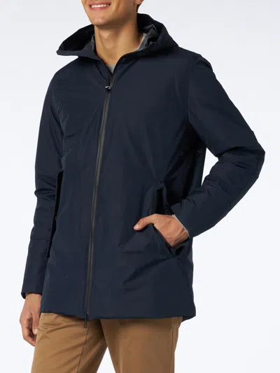 Mc2 Saint Barth Man Hooded Blue Voyager Parka Jacket