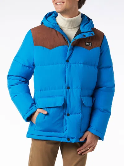 Mc2 Saint Barth Man Hooded Down Bluette Jacket