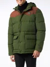 Mc2 Saint Barth Man Hooded Down Military Green Jacket In Green