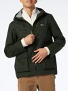 Mc2 Saint Barth Man Hooded Green Windbreaker Jacket In Green