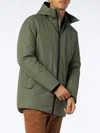 Mc2 Saint Barth Man Hooded Military Green Voyager Parka Jacket In Green