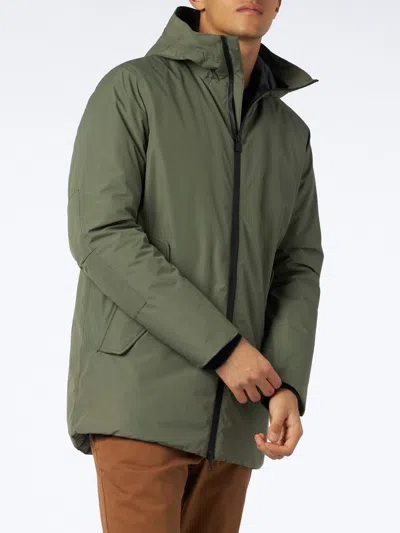 Mc2 Saint Barth Man Hooded Military Green Voyager Parka Jacket