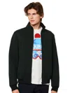Mc2 Saint Barth Ribbed Knit Green Jacket In Green