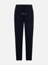 Mc2 Saint Barth Man Knitted Black Jogger Pants In Blue