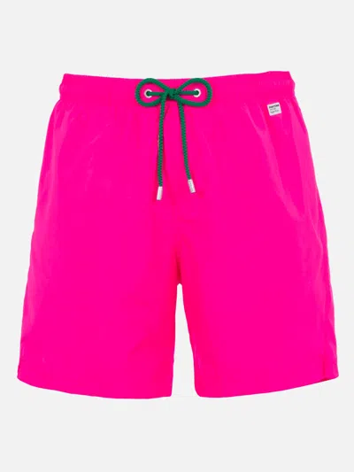 Mc2 Saint Barth Man Lightweight Fabric Fluo Pink Swim-shorts Lighting Pantone Pantone Special Edition