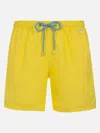 Mc2 Saint Barth Man Lightweight Fabric Light Yellow Swim-shorts Lighting Pantone Pantone Special Edition In Yellow