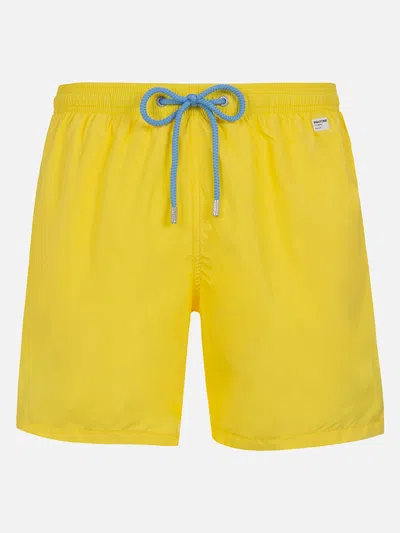 Mc2 Saint Barth Man Lightweight Fabric Light Yellow Swim-shorts Lighting Pantone Pantone Special Edition