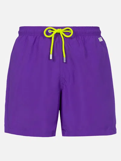 Mc2 Saint Barth Man Lightweight Fabric Purple Swim-shorts Lighting Pantone Pantone Special Edition In Pink