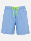 Mc2 Saint Barth Man Lightweight Fabric Sky Blue Swim-shorts Lighting Pantone Pantone Special Edition In Sky